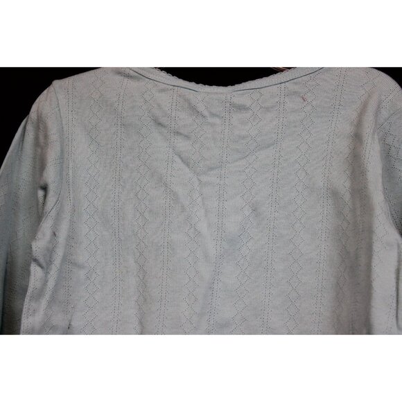 NEW 2001 Gymboree Sweet Chic Light Blue Shirt Stripe Diamond Long sleeve Sz XL 6 - Picture 4 of 5